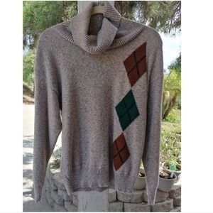 Cotton Fall Themed Turtleneck Sweater